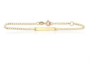 Baba arany karkötő Pancer gravírozható lapbetéttel állítható  - Ezüst baba fülbevalók