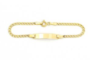 Baba arany karkötő Pancer gravírozható lapbetéttel - Arany baba fülbevalók