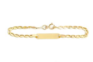 Arany baba karkötő préselt szemekből fényes lapbetéttel - Ezüst baba fülbevalók