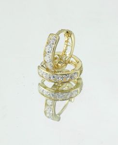 Arany baba és gyermek fülbevaló 8mm belső átmérő - 