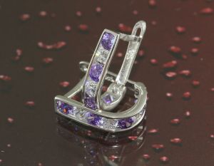 Arany bébi és gyermek fülbevaló d.l-13.4.15f-l - Ezüst gyerek fülbevaló