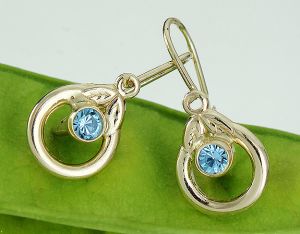 Arany bébi és gyermek fülbevaló f.vk-ld-408 - Ezüst gyerek fülbevaló