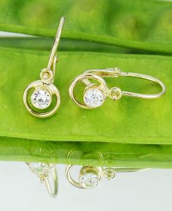 Arany bébi és gyermek fülbevaló j.f-ald-425 - Ezüst gyerek fülbevaló