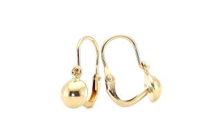 Arany gyermek elölkapcsos lencse fülbevaló - Arany baba fülbevalók
