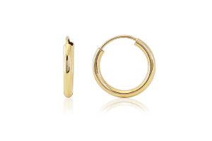 Arany karika fülbevaló vastag 13mm - Arany baba fülbevalók