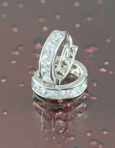 Fehér arany gyermek fülbevaló 9mm - Arany gyerek fülbevaló