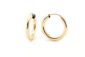 Arany karika fülbevaló vastag 11mm - Arany baba fülbevalók