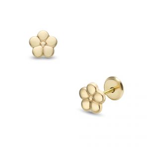 LISA arany gyermek fülbevaló csavaros dús virág JTAG-4207 - Arany baba fülbevalók