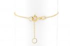 Baba arany karkötő vékony Anker fehér angyalkával és lapbetéttel