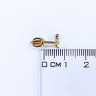 Arany baba és gyermek fülbevaló csavaros pillangó rózsaszín és fehér kövekkel